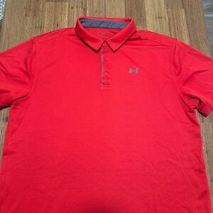 Under Armour Men's Bright Red Polo Shirt